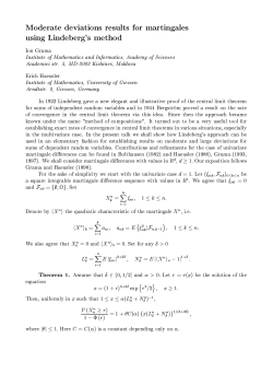 Moderate deviations results for martingales using Lindeberg`s method