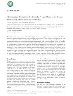 Unrecognized Antarctic Biodiversity: A Case