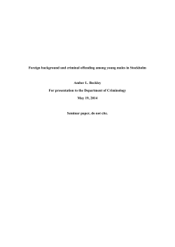 Foreign background and criminal offending among young males in