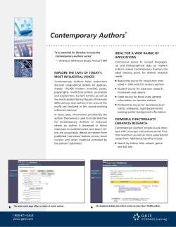 Contemporary Authors