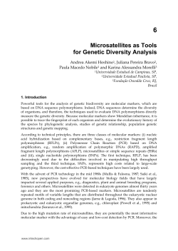 Microsatellites as Tools for Genetic Diversity Analysis