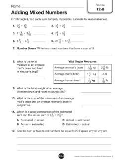 Adding Mixed Numbers
