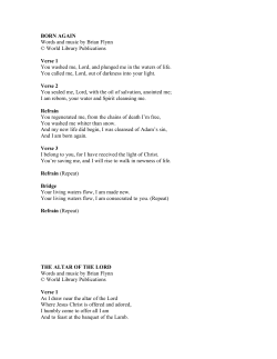 BORN AGAIN Words and music by Brian Flynn © World Library