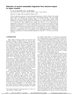Detecton of neutral matastable fragments from electron