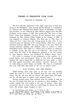 Themes in Philippine folk tales - Asian Studies | Journal of Critical
