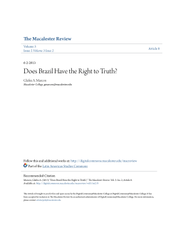 Does Brazil Have the Right to Truth?
