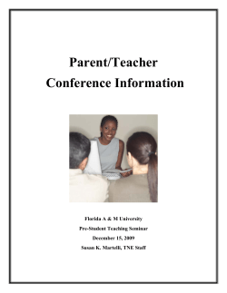 Parent/Teacher Conference Information