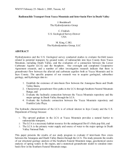 Radionuclide Transport from Yucca Mountain and Inter