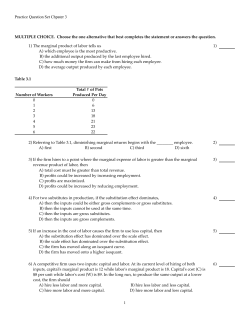 Practice Question Set Chpater 3 MULTIPLE CHOICE
