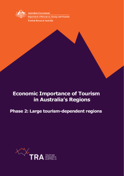 Economic Importance of Tourism in Australia`s Regions