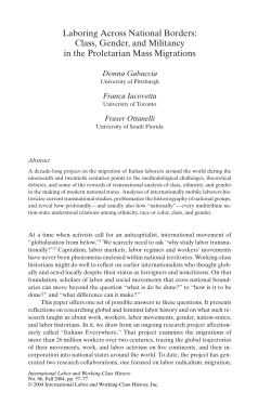 Laboring Across National Borders: Class, Gender, and Militancy in