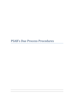 PSAB`s Due Process Procedures