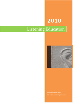 Listening Education - International Listening Association