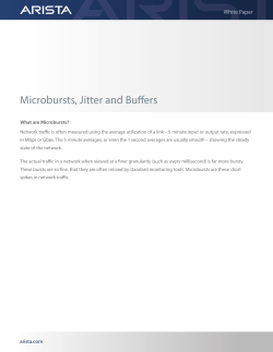Microbursts, Jitter and Buffers