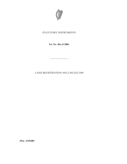 LAND REGISTRATION (NO.2) RULES 2009