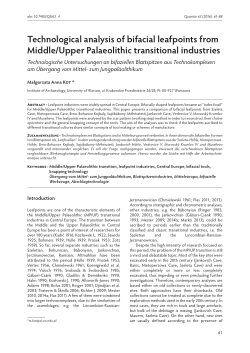 Technological analysis of bifacial leafpoints from