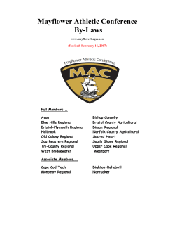 Bylaws - Mayflower League
