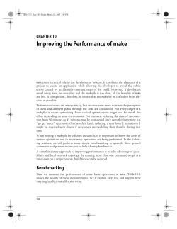 Chapter 10: Improving the Performance of make