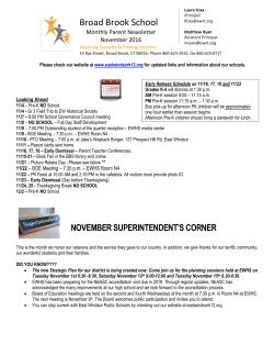 Parent Bulletin - November 2016