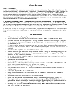 Cover Letters - University at Albany