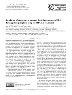 Simulation of atmospheric mercury depletion events (AMDEs) during