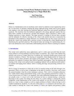 Learning Virtual Work Method in Statics in a Nutshell