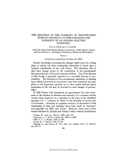 the relation of the stability of protoplasmic films in