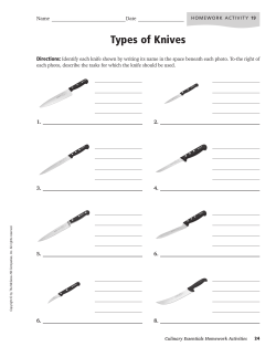 Types of Knives - McGraw Hill Higher Education