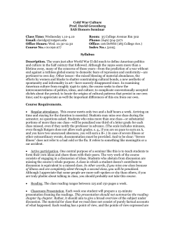 Cold War Culture - Rutgers University