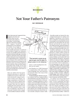 BUZZWORDS: Not Your Father`s Patronym