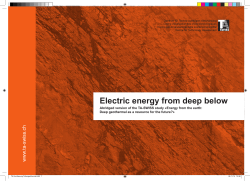 Electric energy from deep below - TA