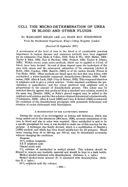 ccli. the micro-determination of urea in blood and other fluids