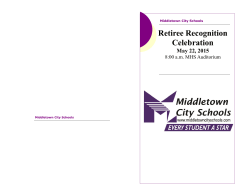 2015 Retiree Booklet - Middletown City Schools