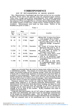 Age of Metamorphism of Moine Schists