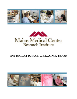 International Welcome Book - Maine Medical Center Research