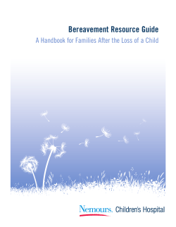 Bereavement Resource Guide - Nemours Children`s Health System