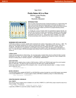 015-31: Pretty Dates All in a Row