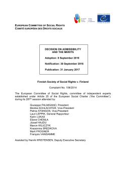 Finnish Society of Social Rights v. Finland