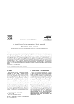 A fractal theory for the mechanics of elastic materials