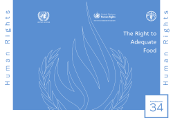 The Right to Adequate Food