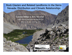 Rock Glaciers and Related Landforms in the Sierra Nevada