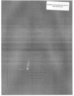 Crop Report - Stanislaus County Agricultural Commissioner