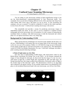 Chapter 13 Confocal Laser Scanning Microscopy