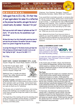 Hello again from A.C.E.S. HQ. It`s that time of year again where for