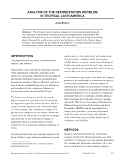 Analysis of the deforestation problem in tropical Latin America