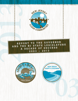 2014 Annual Report - New Jersey Clean Communities
