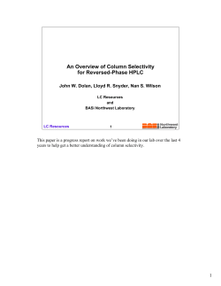 An Overview of Column Selectivity for Reversed