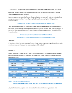 7.4: Finance Charge: Average-Daily