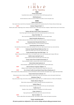 Items containing pork. All prices quoted are