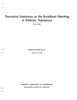 Theoretical Limitations on the Broadband Matching